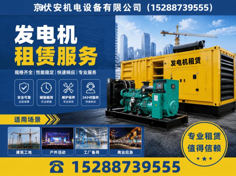 张家口发电机出租展示图